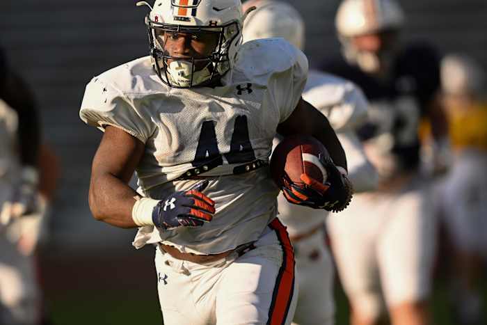 Sean Jackson (44) at Auburn AU scrimmage on Friday, March 25, 2022 in Auburn, Ala.